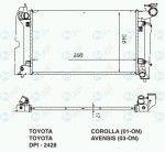 Радиатор двигателя Toyota (тойота) Corolla Verso