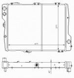 Радиатор двигателя Audi (ауди) 80 (B4)