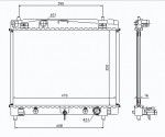 Радиатор двигателя Toyota (тойота) Yaris