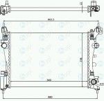 Радиатор двигателя Opel (опель) Corsa D