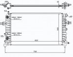 Радиатор двигателя Opel (опель) Zafira B