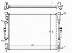 Радиатор двигателя Renault (рено) Kangoo