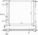 Радиатор двигателя Renault (рено) Clio I