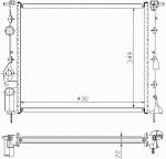 Радиатор двигателя Renault (рено) Megane I