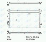 Радиатор двигателя Volkswagen (фольксваген) Touran