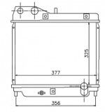 Радиатор двигателя Honda (хонда) Jazz