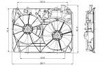 Диффузор радиатора Toyota (тойота) Sienna