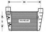 Радиатор интеркулера Audi (ауди) A4 (8E2,8E5)
